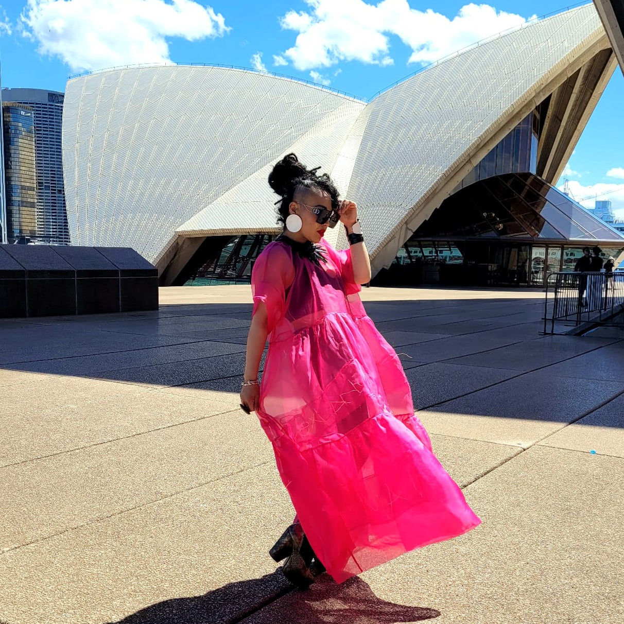 Bonita dress pink silk