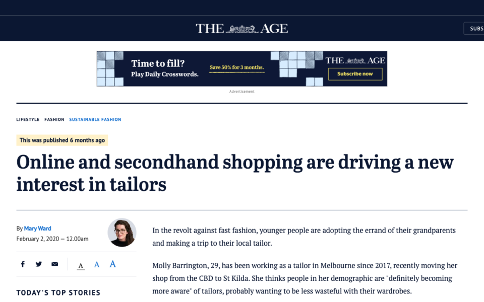 Online and secondhand shopping are driving a new interest in tailors.