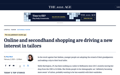 Online and secondhand shopping are driving a new interest in tailors.