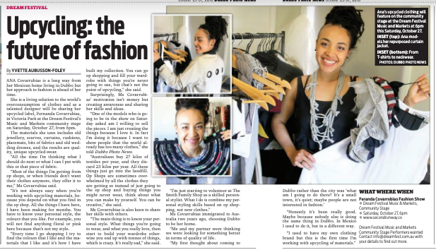 Upcycled Collection Launched at Dubbo Dream Festival 2018