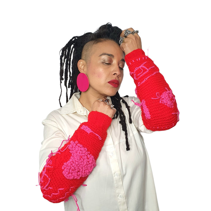 Embroidered Yarn Mittens
