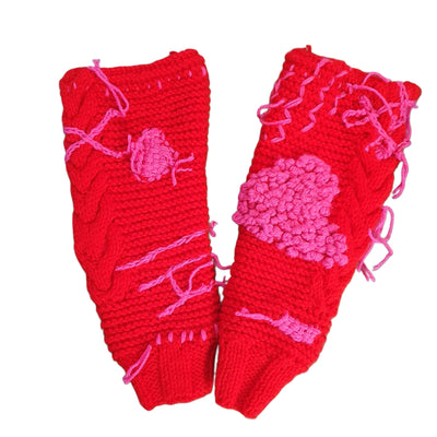 Embroidered Yarn Mittens