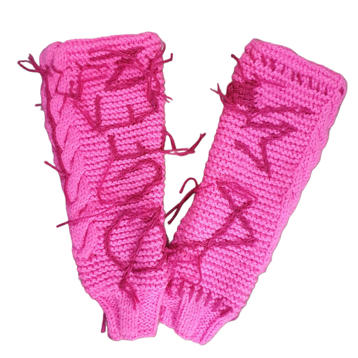 Embroidered Yarn Mittens