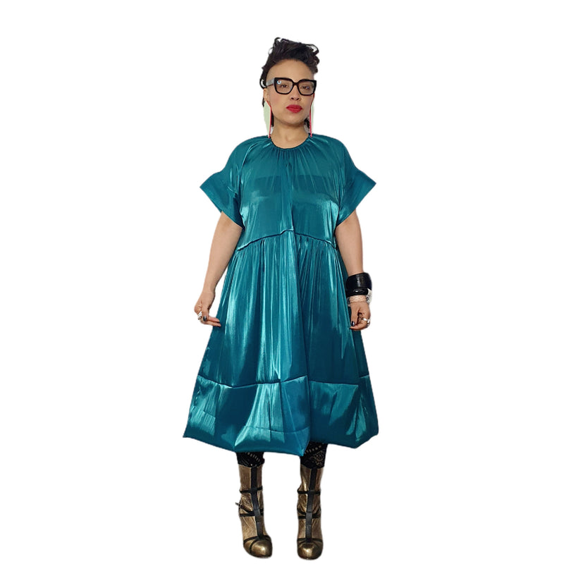 Jolly Dress Turquoise Organza