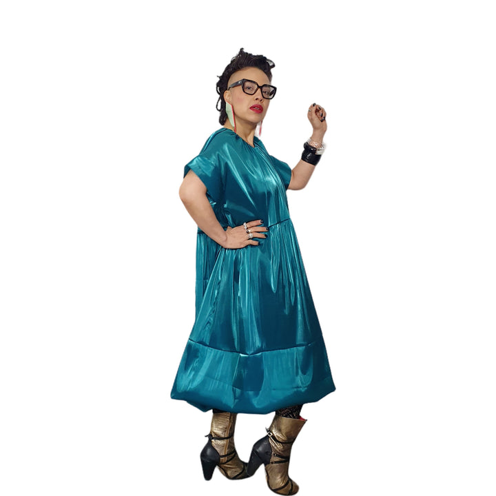 Jolly Dress Turquoise Organza