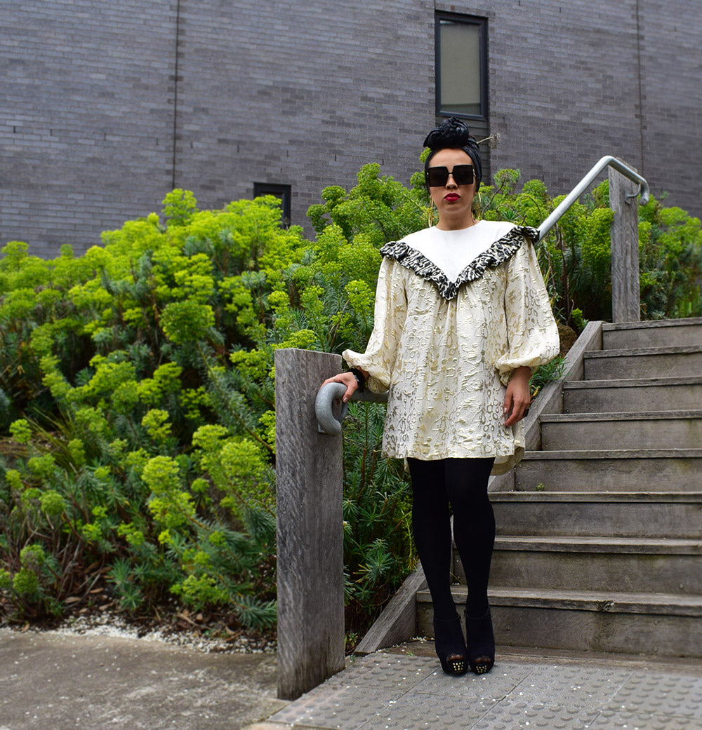 Dazzling Dress. Brocade Silk