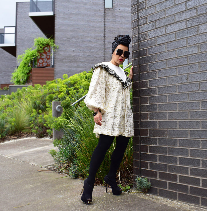 Dazzling Dress. Brocade Silk